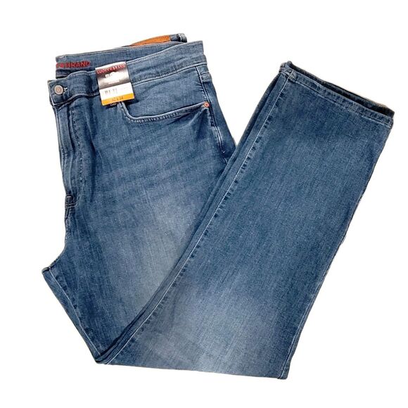 Lucky Brand 42x34 Mens 223 Straight Stretch Classic 5-Pocket Lt Blue Denim Jeans - Picture 1 of 15
